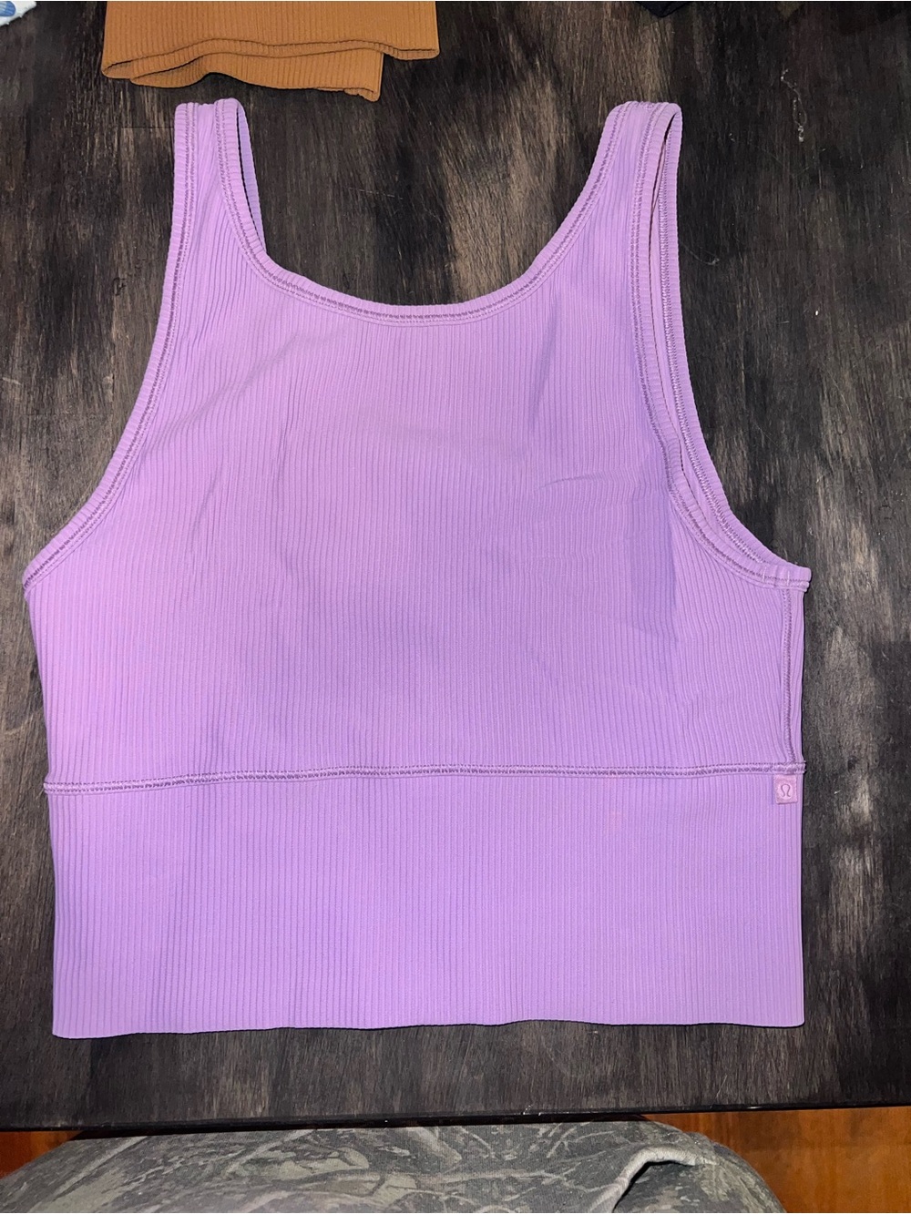 lululemon athletica Lavender Ribbed Crop Tank